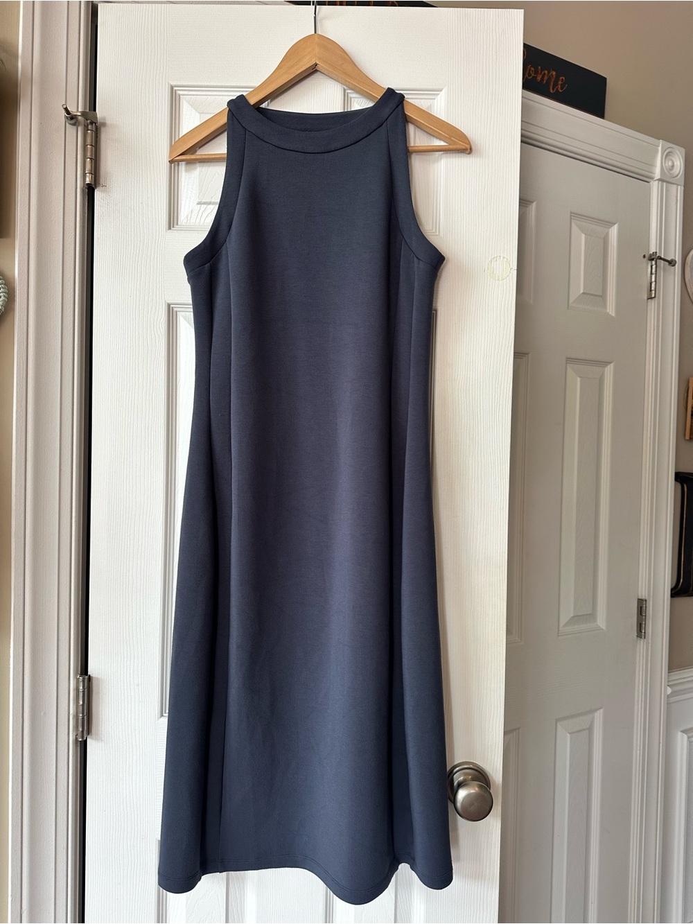 SPANX Sleeveless A-Line Dress in Navy Blue